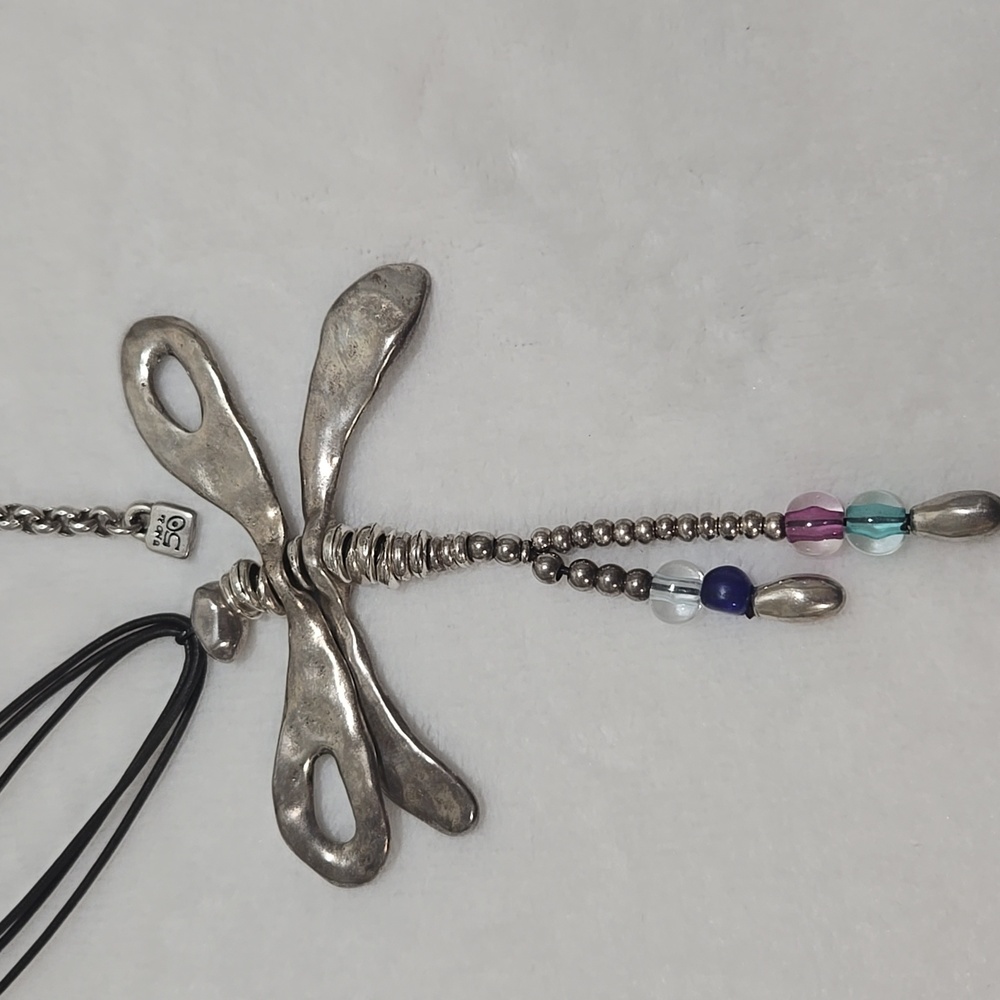 Uno De 50 Dragonfly Pendant Necklace
